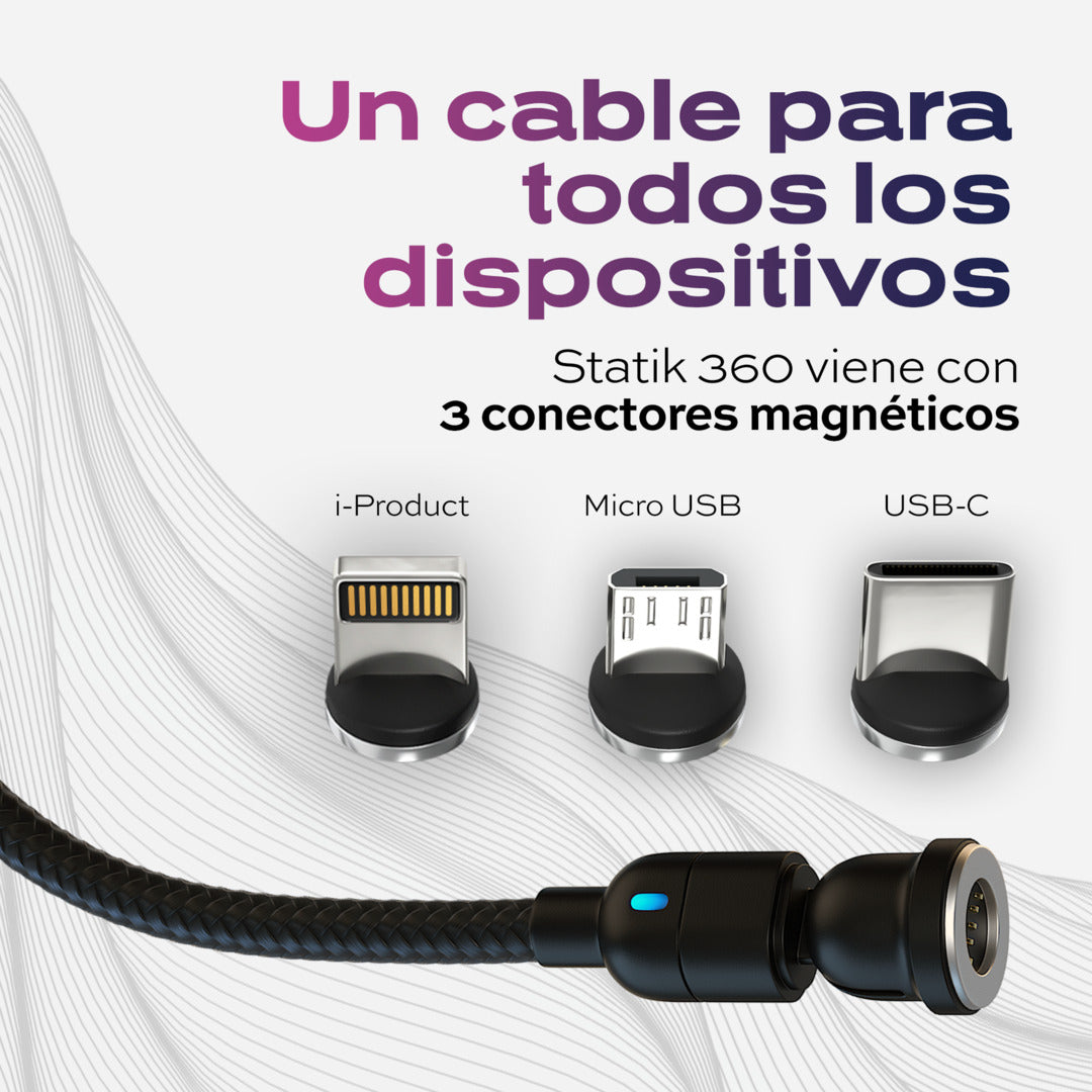 STATIK 360 Cable de Carga Magnético Universal